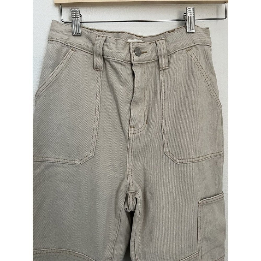 pacsun jeans Women size 28 Tan Baggy Cargo Excellent 100% Cotton - Picture 2 of 8